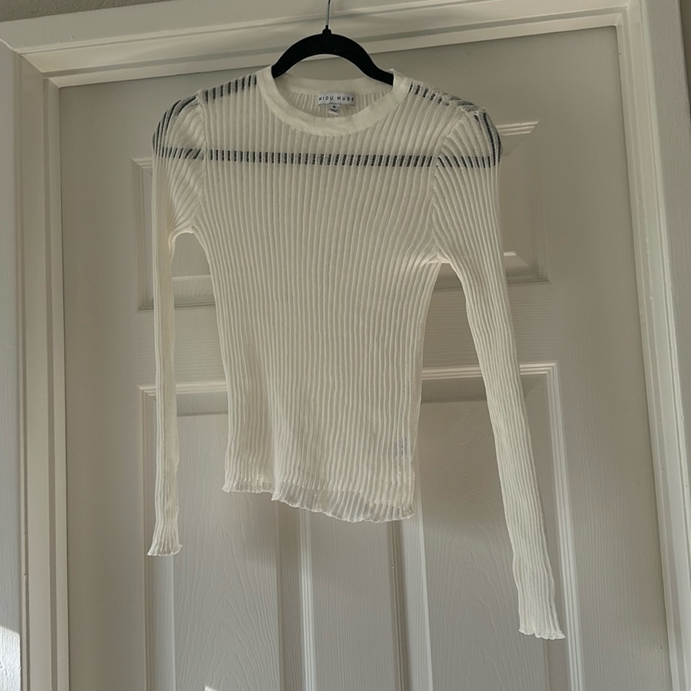 White Long Sleeve Top